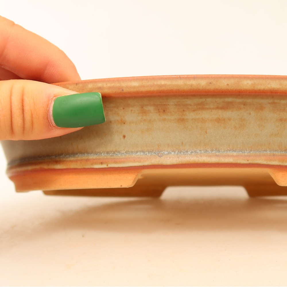 Keramikschale  21 x 14,5 x 3,5 cm, Farbe: Beige
