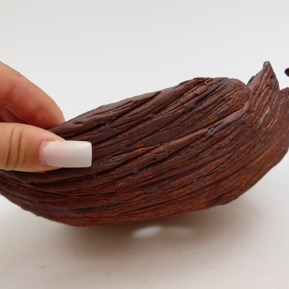 Keramikschale 20 x 17,5 x 7 cm , Farbe braun