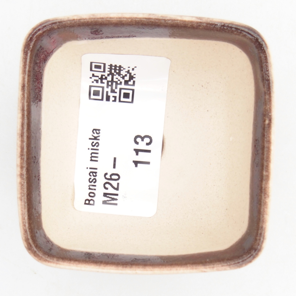 Mini-Bonsaischale 5 x 5 x 3 cm, Farbe rot