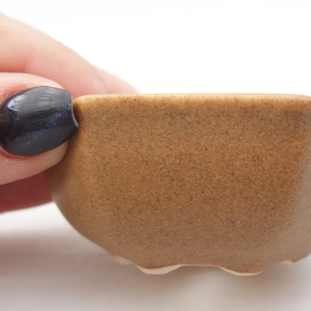 Mini-Bonsaischale 7 x 6 x 3 cm, braun