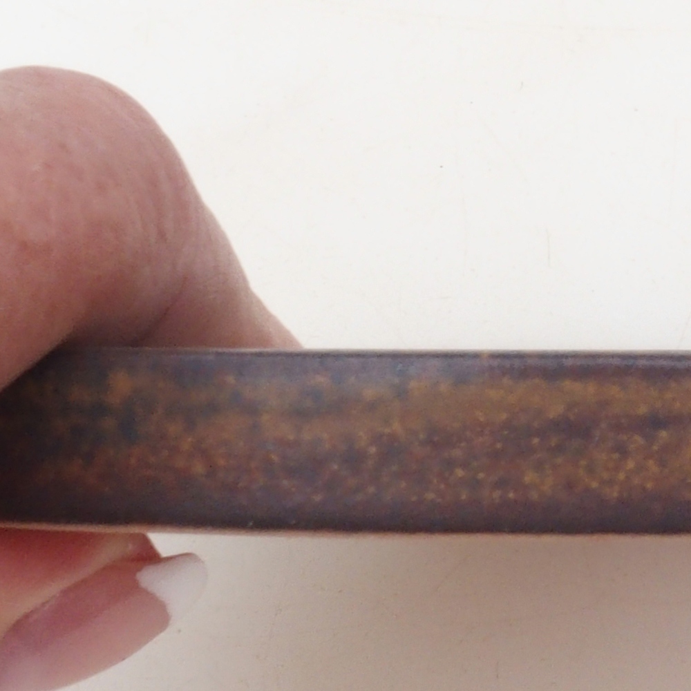Bonsai-Schale rund D6-L – 13,5 x 13,5 x 1 cm – braun