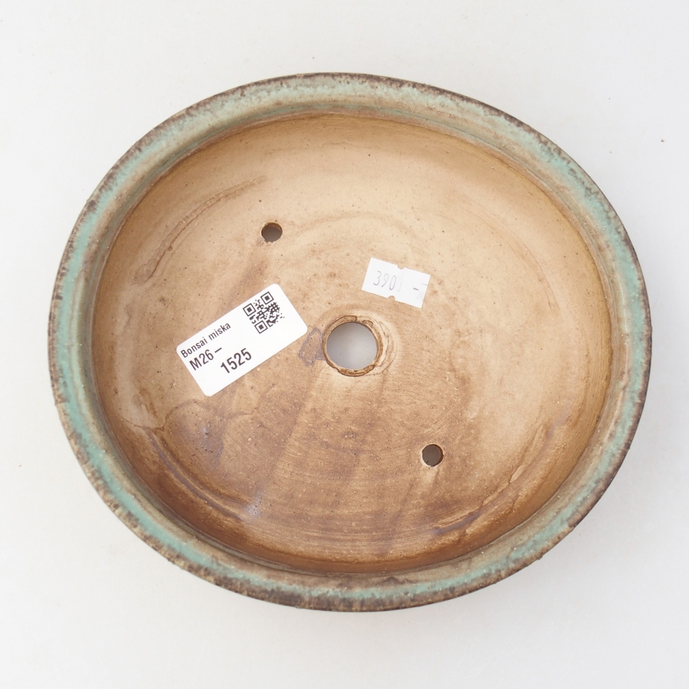 Bonsaischale aus Keramik 17,5 x 16 x 4,5 cm, grün