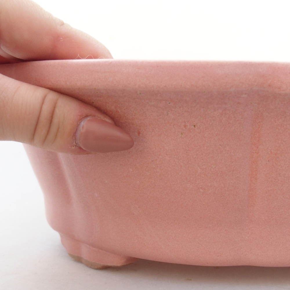 Bonsaischale aus Keramik 26 x 26 x 8 cm, rosa