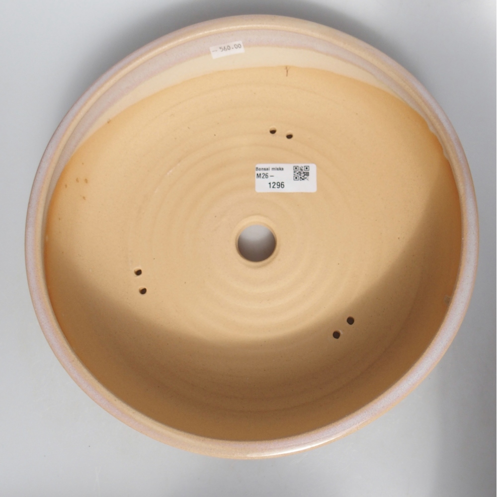 Bonsaischale aus Keramik 26 x 26 x 7 cm, Farbe beige