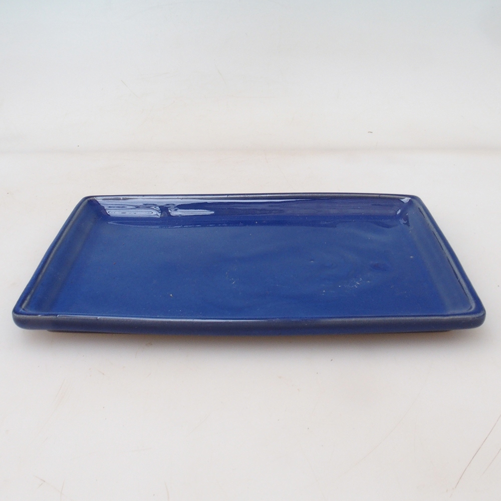 Bonsai-Schale rechteckig 19,5 x 14 x 1,5 cm – blau