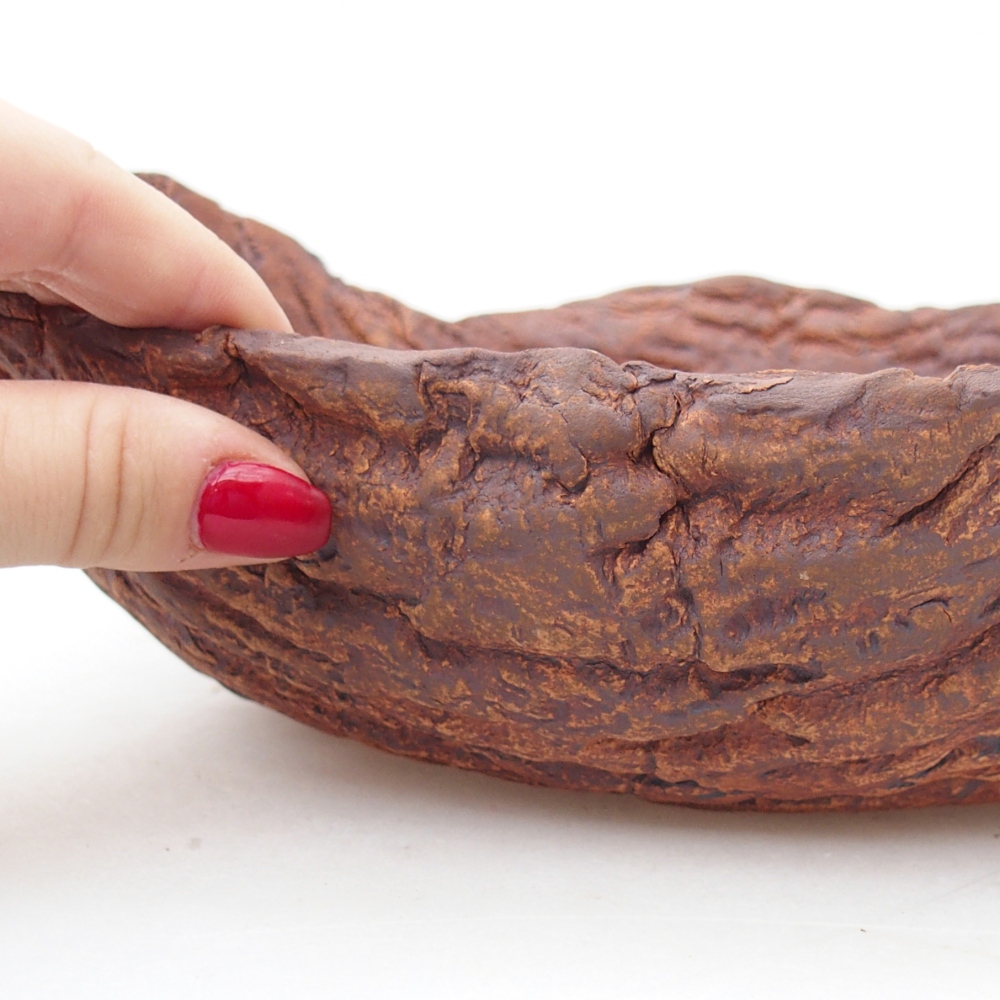 Keramikschale 26,5 x 21 x 9,5 cm , Farbe braun