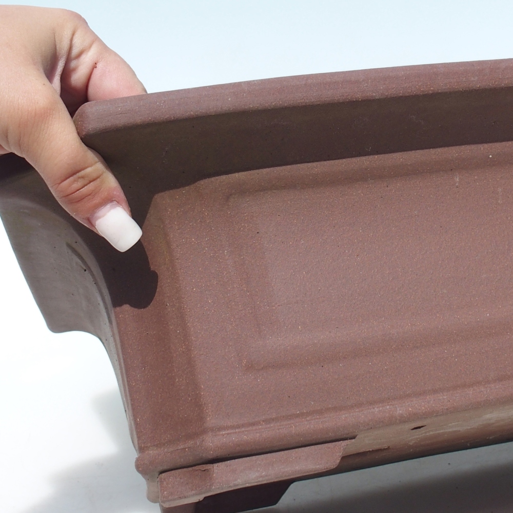 Bonsaischale 40,5 x 31,5 x 13 cm Birke braun