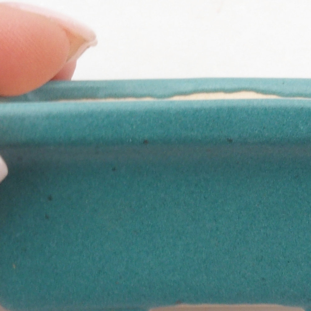Keramik Bonsai Schale 6,5 x 4 x 2,5 cm, Farbe blau