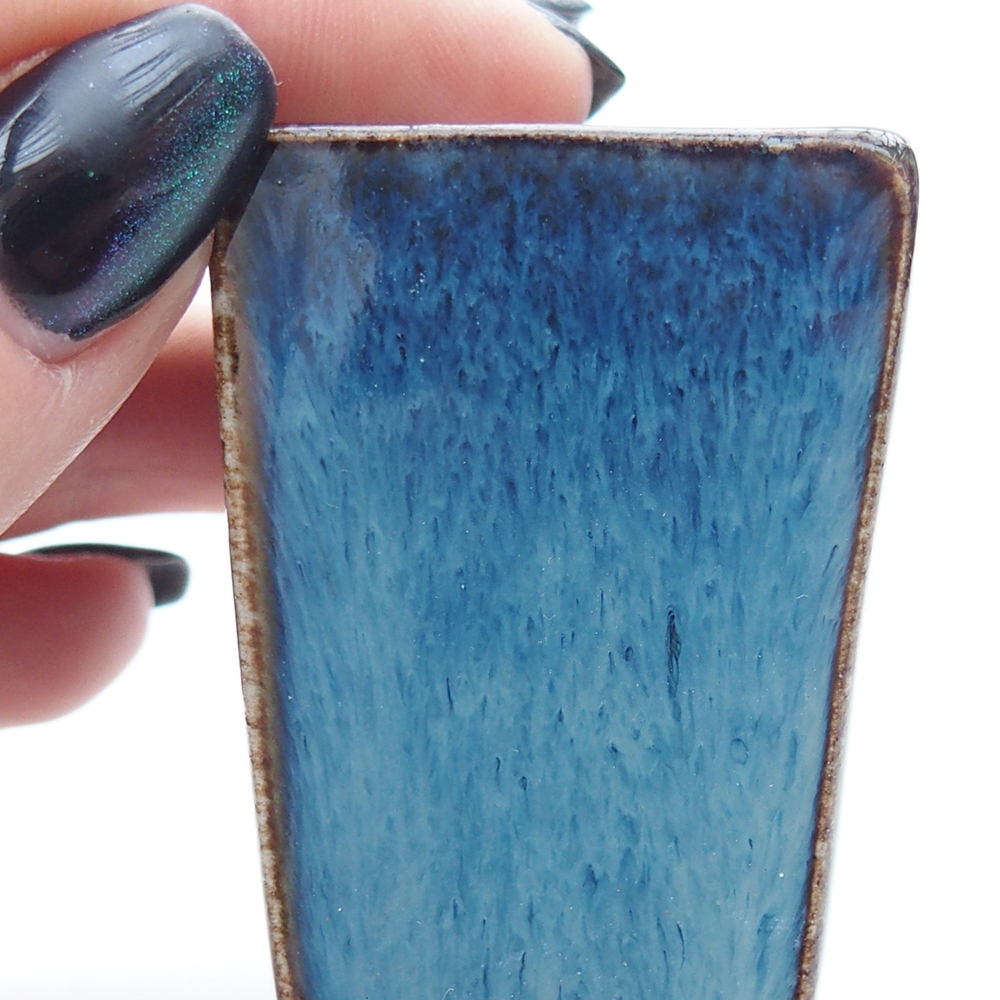 Mini-Bonsaischale 3,5 x 3,5 x 5 cm, Farbe blau