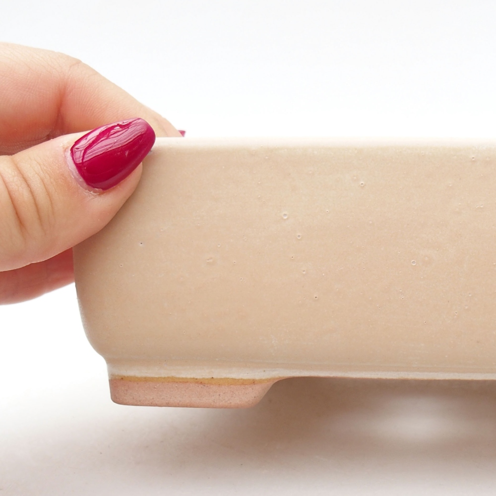 Keramik-Bonsaischale  15 x 11 x 5,5 cm, Farbe beige
