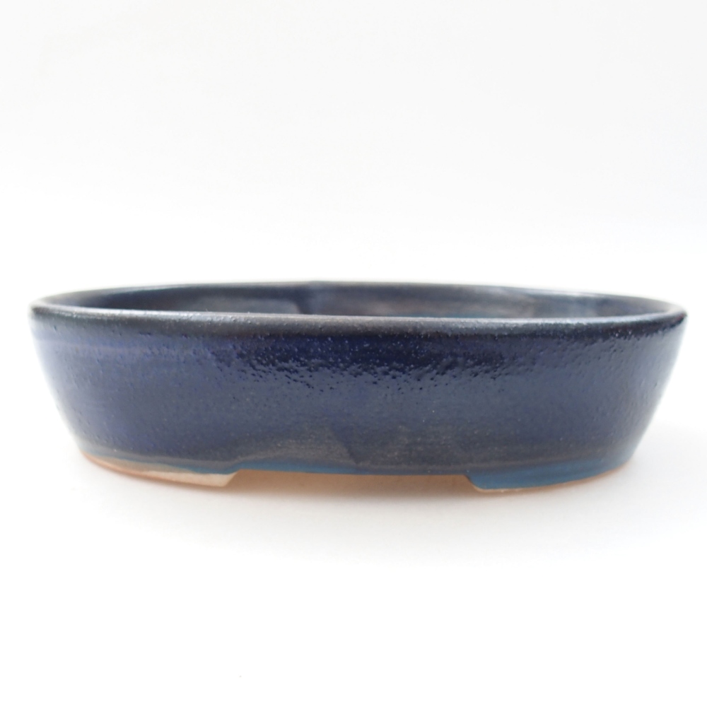 Keramik-Bonsaischale 17 x 14 x 4 cm, Farbe blau