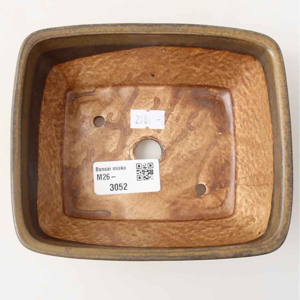 Keramik-Bonsai-Schale, 15 × 12,5 × 5,5 cm, Farbe: braun