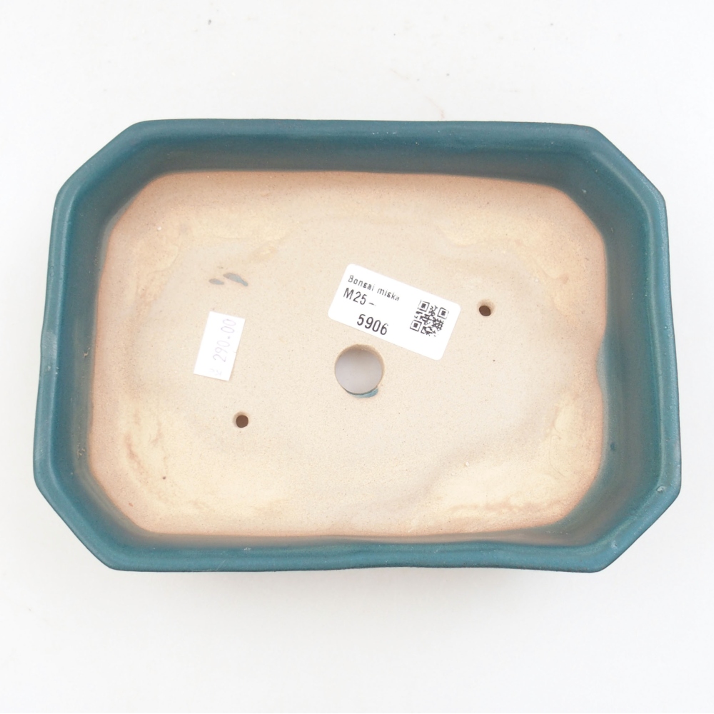 Keramik-Bonsaischale 19 x 13,5 x 4,5 cm, Farbe blau