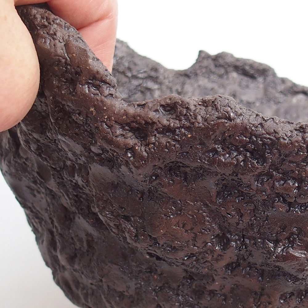 Keramikschale 19 x 15 x 14 cm , Farbe braun