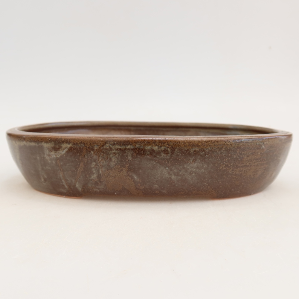 Bonsaischale aus Keramik 22 x 17 x 4 cm, braun