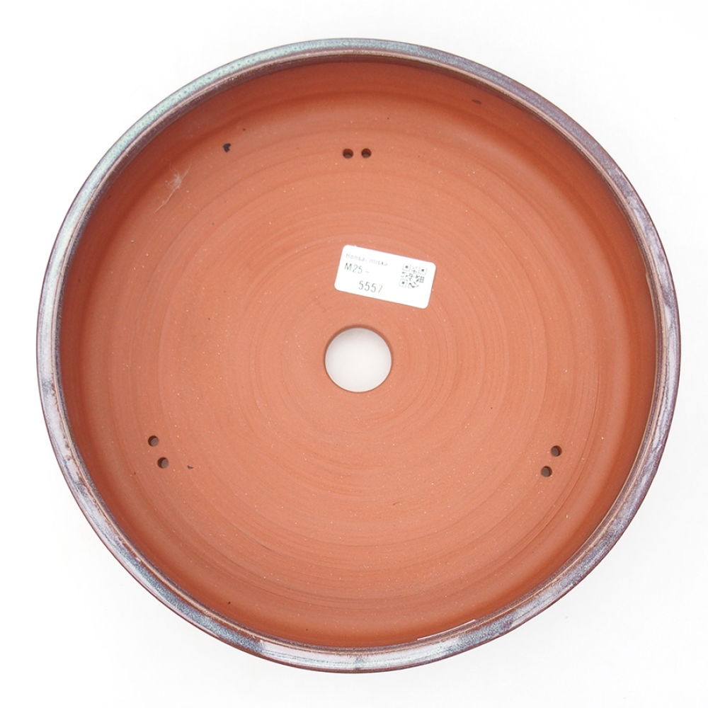 Keramik-Bonsaischale 24 x 24 x 5,5 cm, Farbe blau