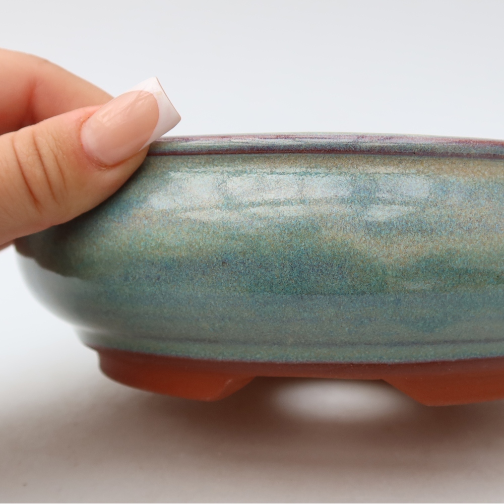 Bonsaischale aus Keramik 17 x 17 x 6 cm, grün