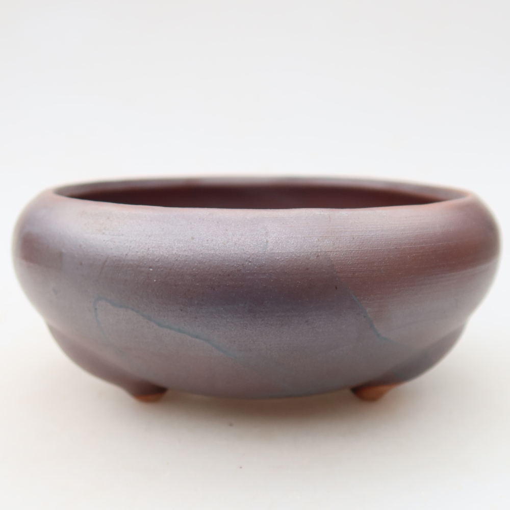 Keramik-Bonsai-Schale 15 x 15 x 6,5 cm, metallfarben