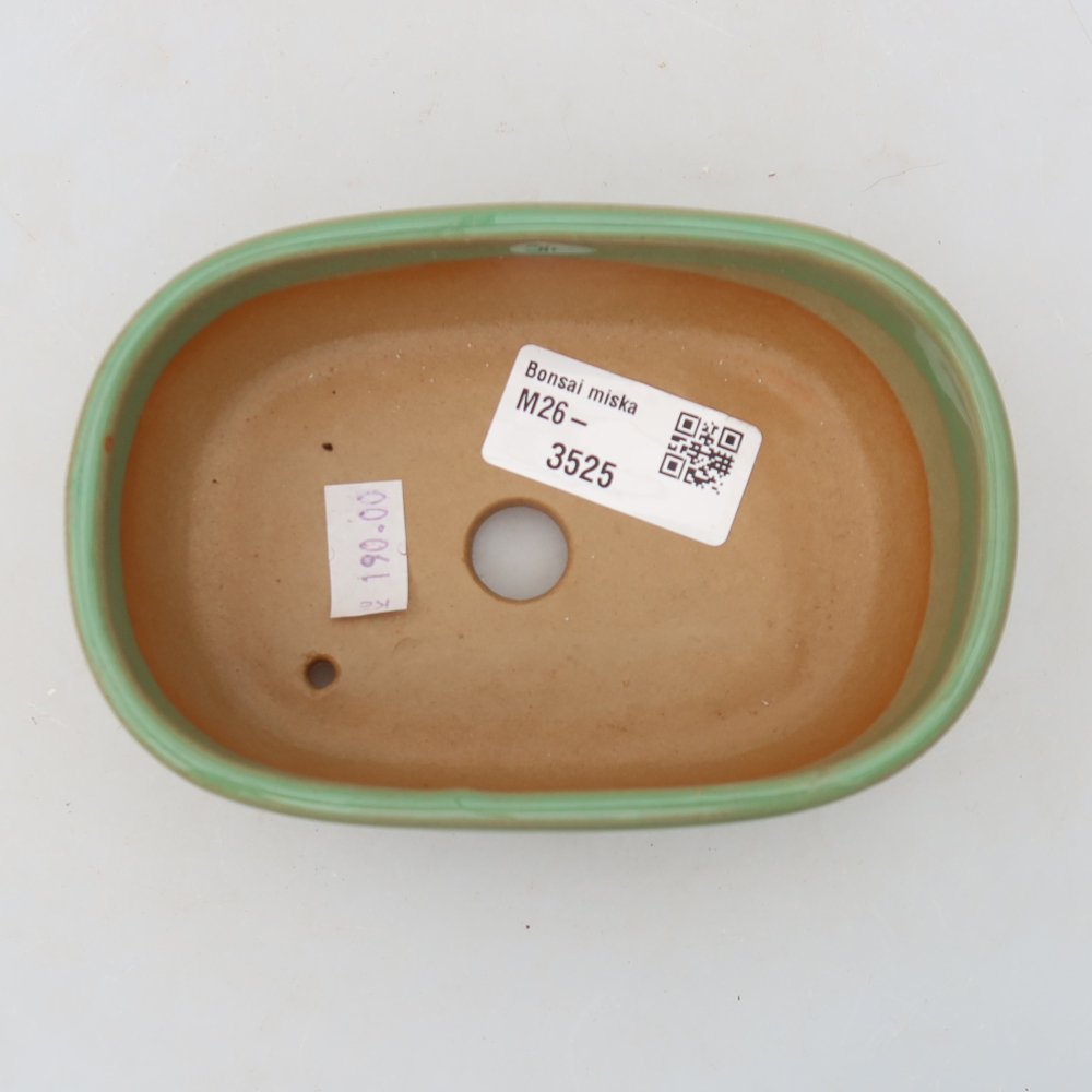 Keramik-Bonsai-Schale 13 x 8,5 x 4 cm, Farbe: grün