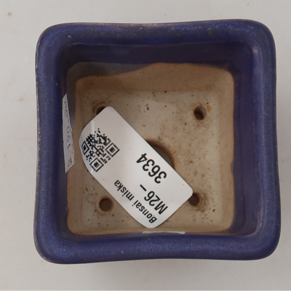 Bonsaischale aus Keramik 6,5 x 6,5 x 5 cm, Farbe lila