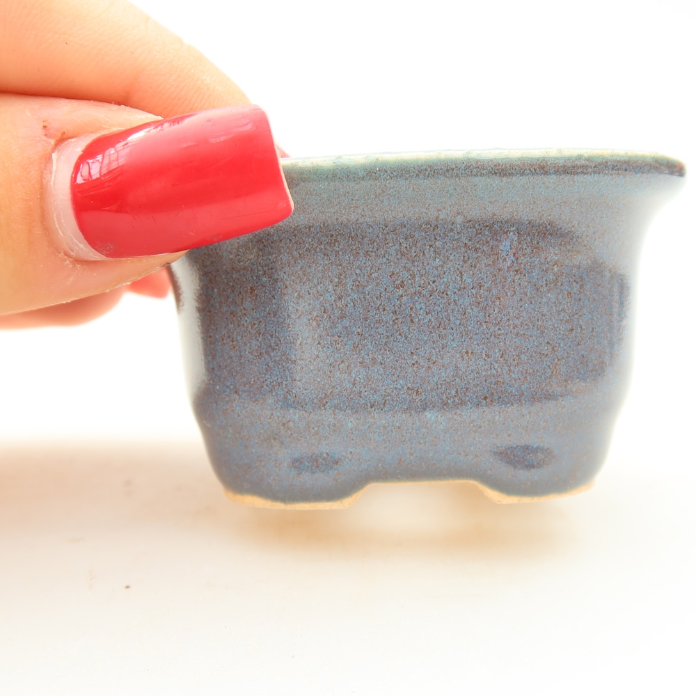 Keramik-Bonsai-Schale, 6 x 5 x 3 cm, Farbe: Grau