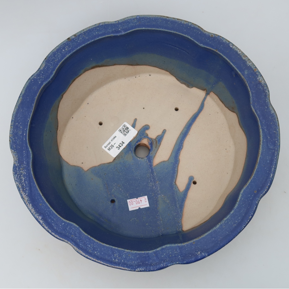 Bonsaischale aus Keramik 26,5 x 26,5 x 8,5 cm, Farbe blau