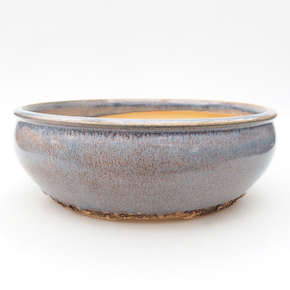 Keramik-Bonsaischale 23 x 23 x 8 cm, Farbe blau