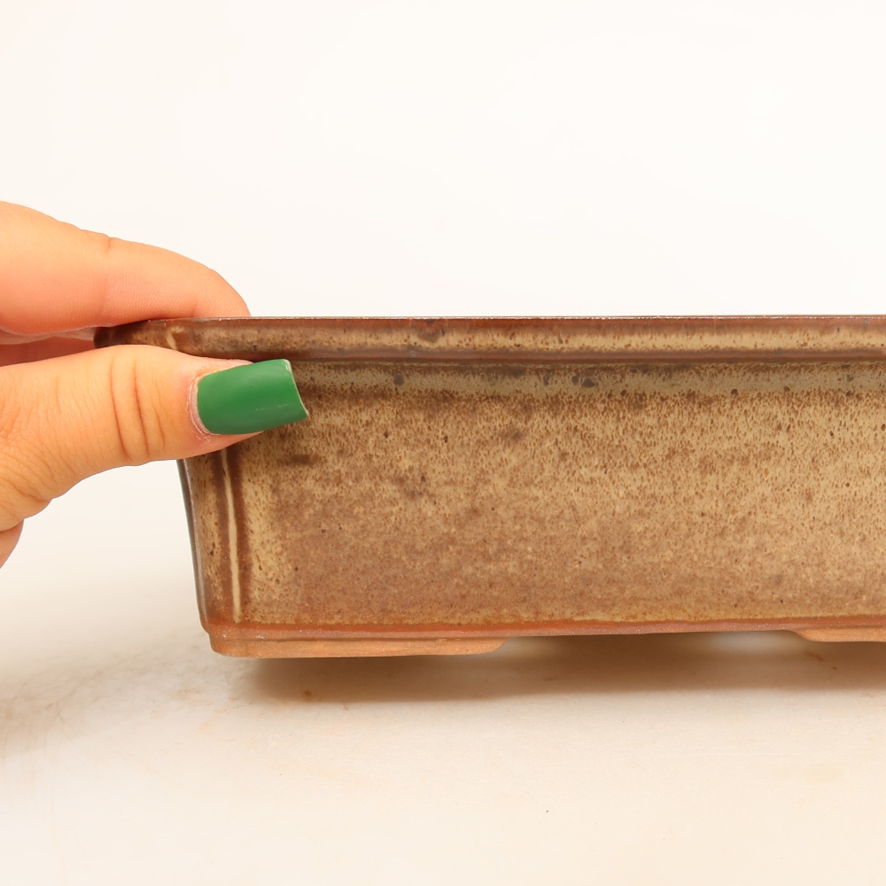 Keramikschale  20 x 15,5 x 5,5 cm, Farbe: braun