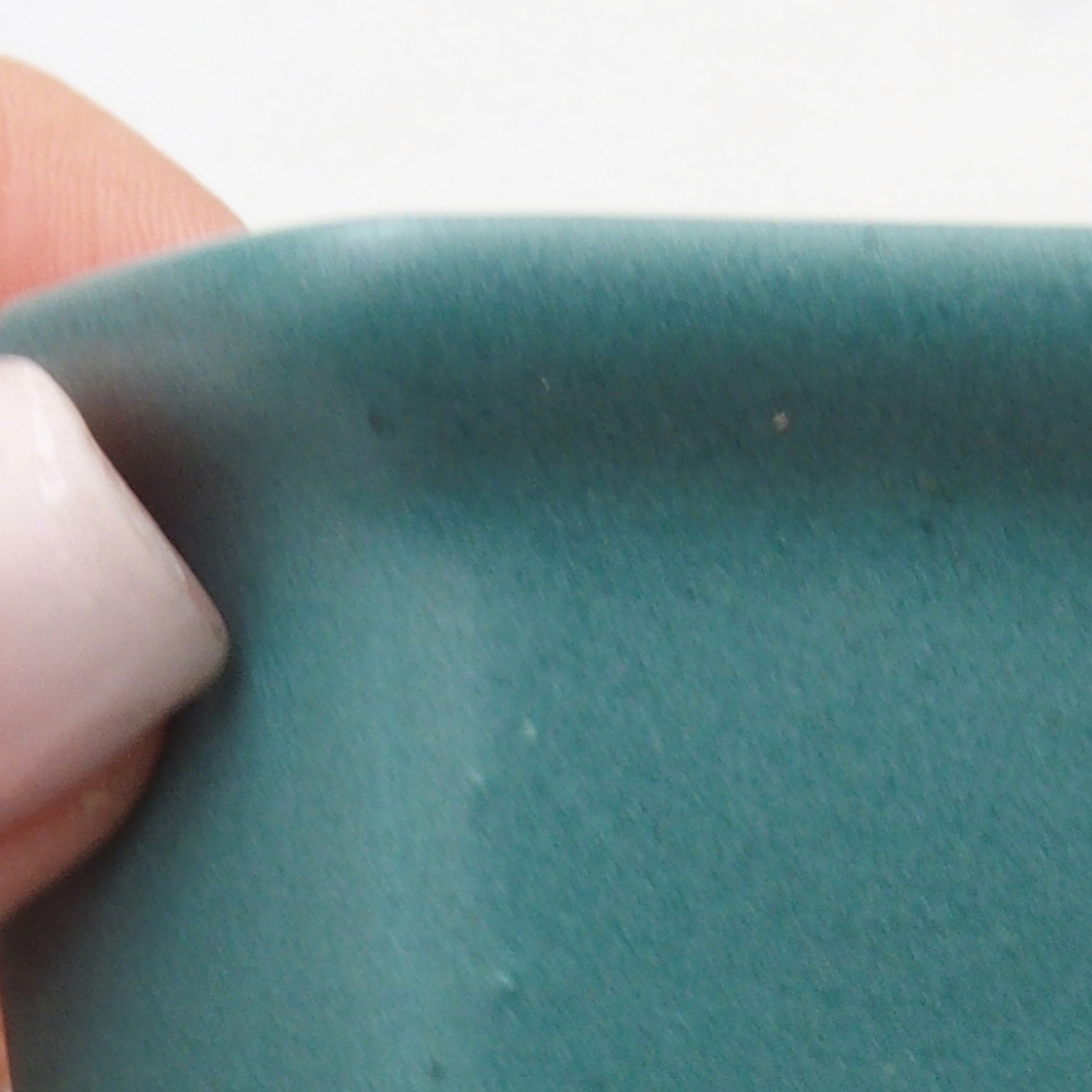 Keramik Bonsai Schale 6,5 x 6,5 x 5 cm, Farbe blau
