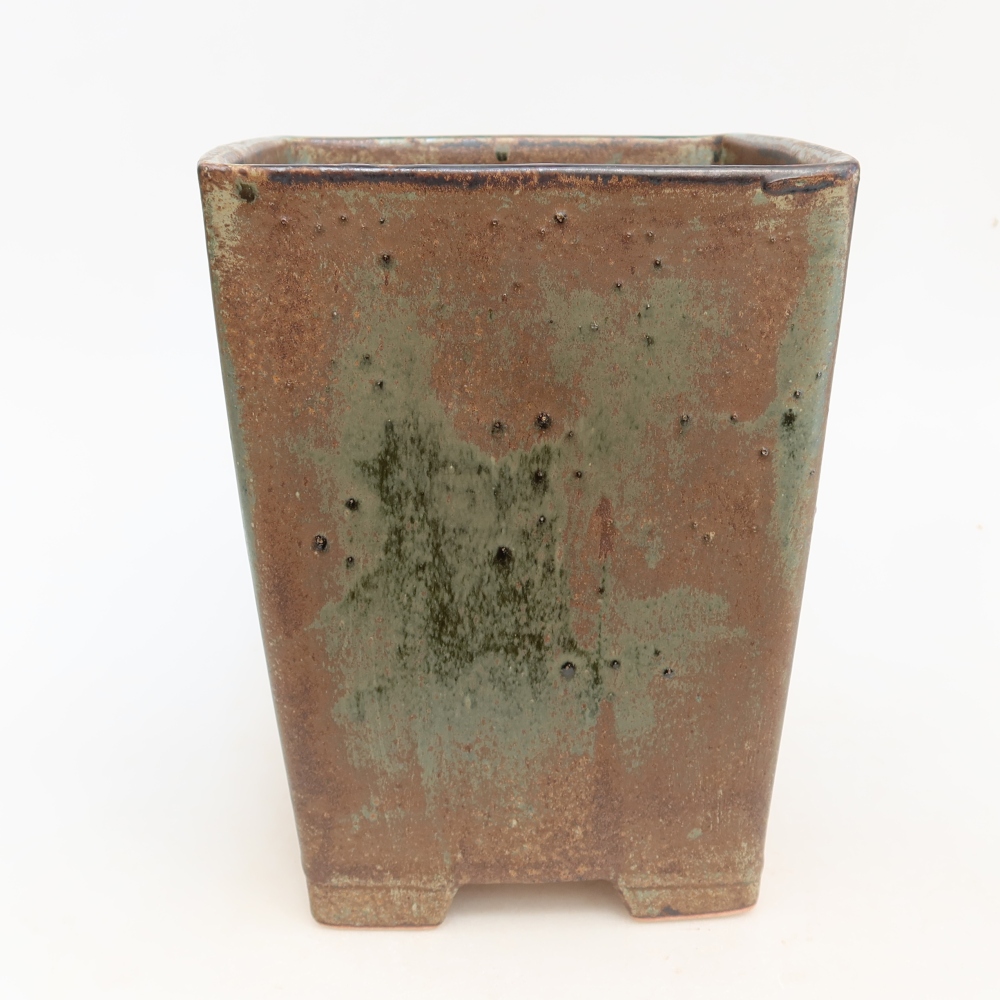 Keramik-Bonsai-Schale 15,5 x 15,5 x 19 cm, Farbe: braun