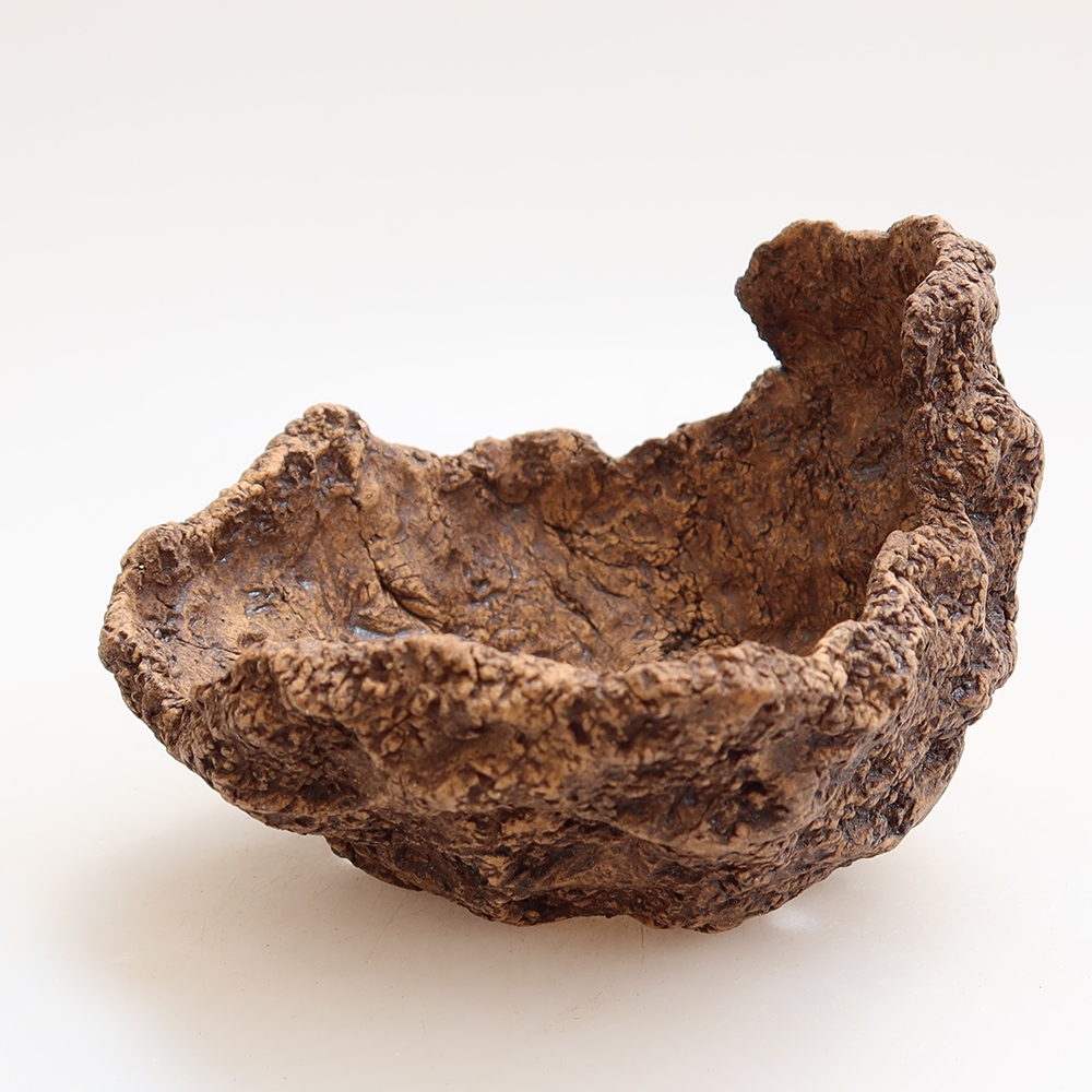 Keramische Muschel 10 x 10 x 8 cm , Farbe braun