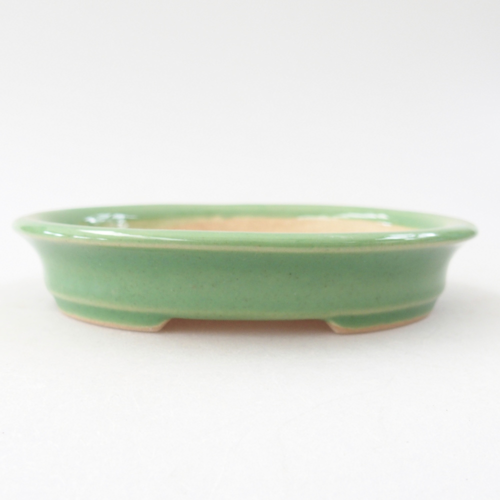 Bonsaischale aus Keramik 12,5 x 10,5 x 2 cm, grün
