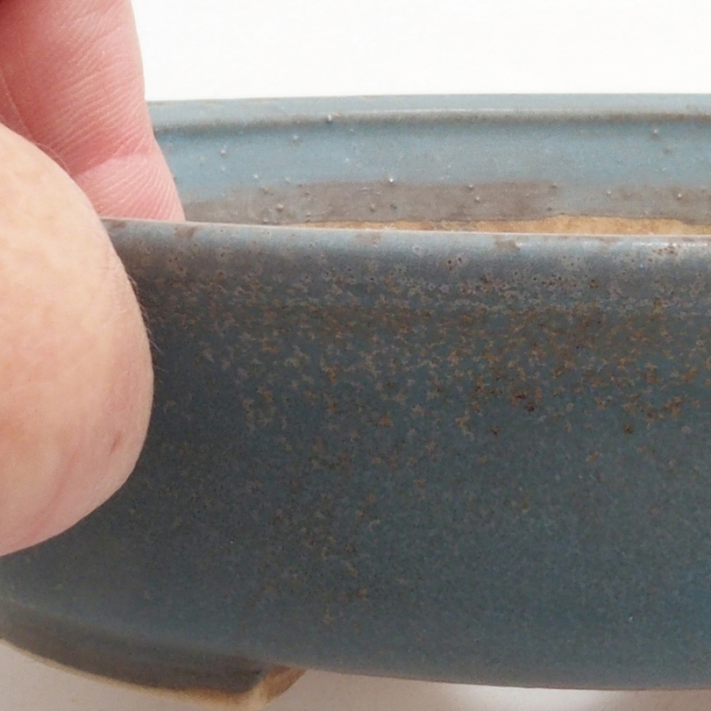 Bonsaischale aus Keramik 15 x 14 x 4 cm, Farbe blau