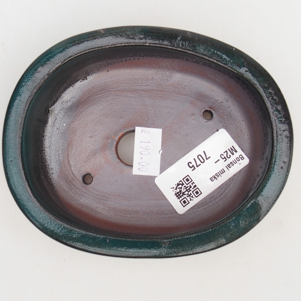 Bonsaischale aus Keramik 12 x 9,5 x 3,5 cm, grün