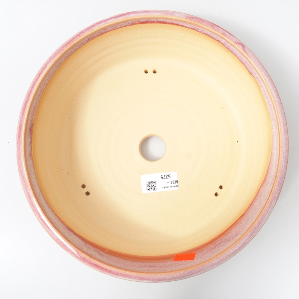 Keramik-Bonsaischale 26 x 26 x 7,5 cm, Farbe rosa