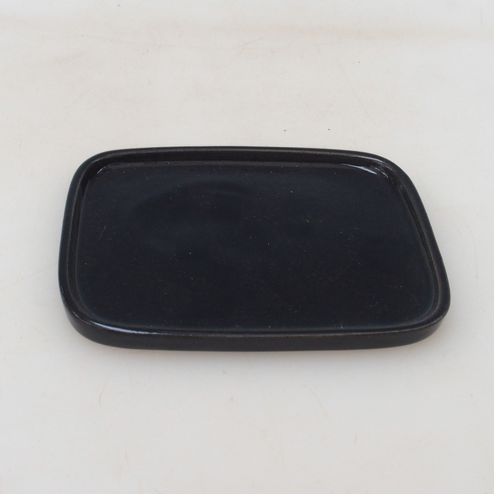Bonsai-Schale rechteckig 12,5 x 10 x 1 cm – schwarz