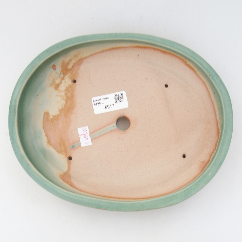 Bonsaischale aus Keramik 24 x 19,5 x 4 cm, grün