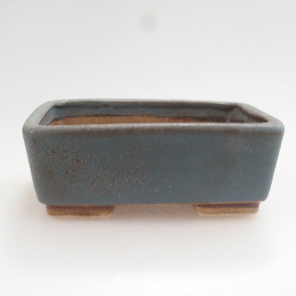 Bonsaischale aus Keramik 9,5 x 8 x 3,5 cm, Farbe blau
