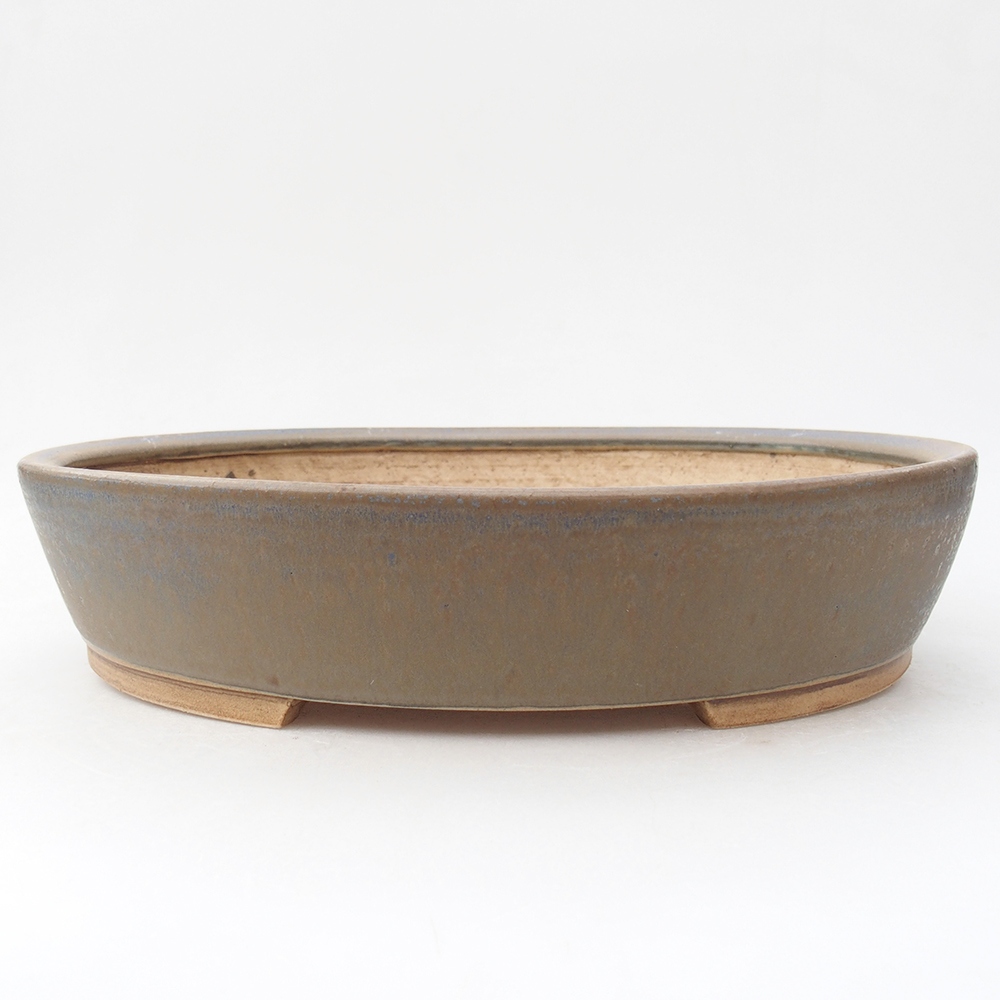 Keramik-Bonsaischale 24 x 28 x 6  cm, Farbe blau