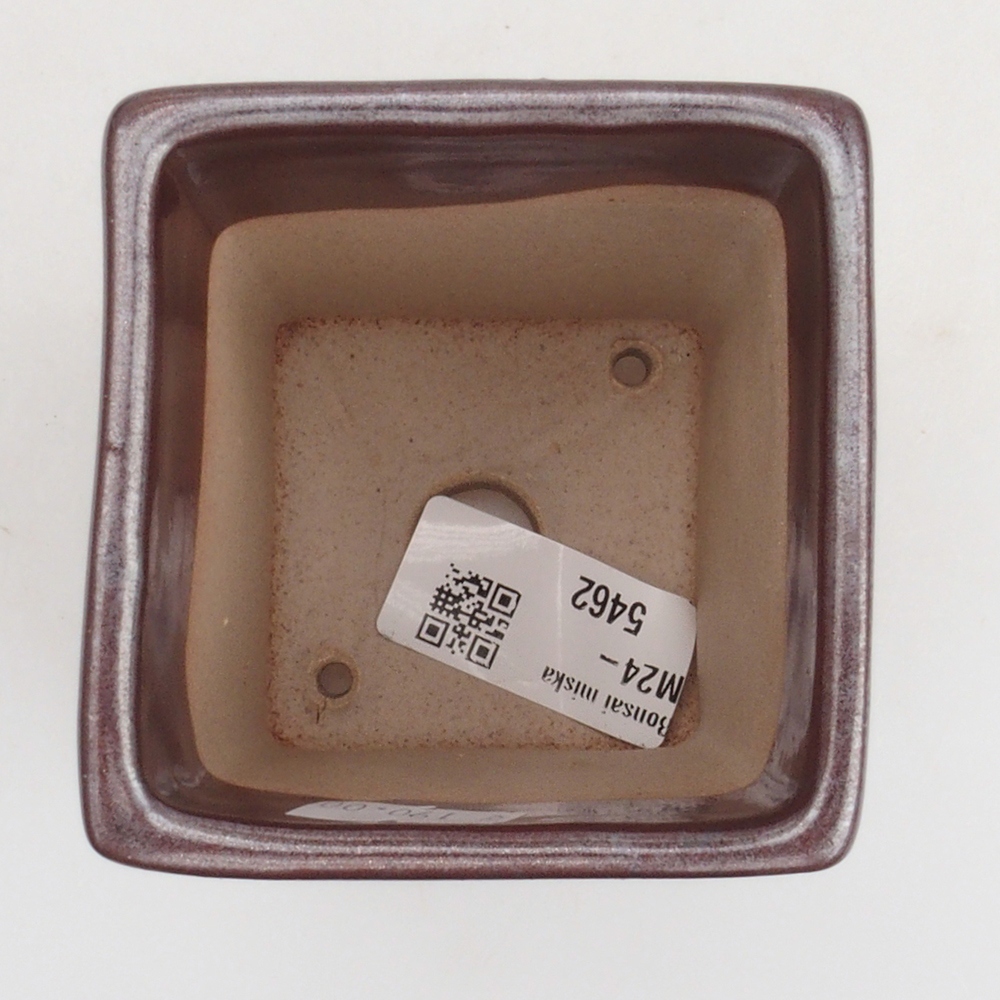 Keramik-Bonsaischale 7,5 x 7,5 x 9,5 cm, Farbe braun