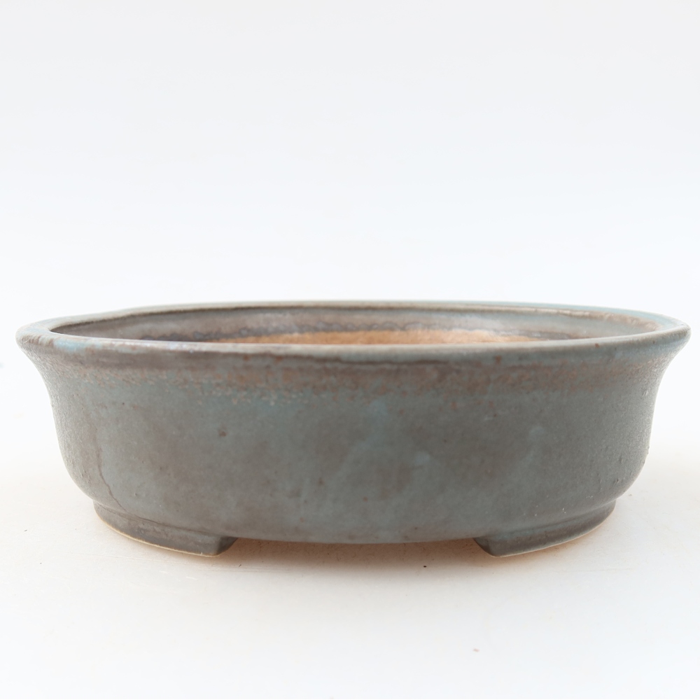Keramik-Bonsai-Schale 12,5 x 11,5 x 3,5 cm, Farbe: Blau