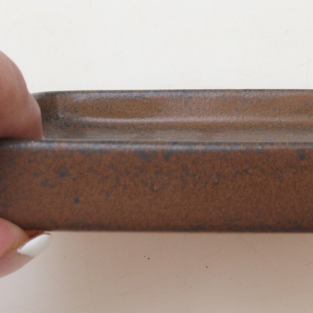 Bonsai-Schale quadratisch 13,5 x 13,5 x 1,5 cm – braun