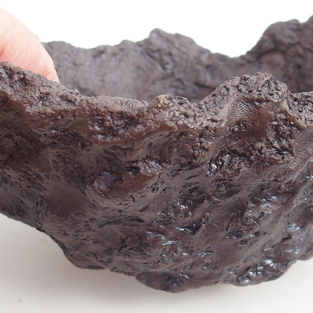 Keramikschale 19 x 15 x 14 cm , Farbe braun