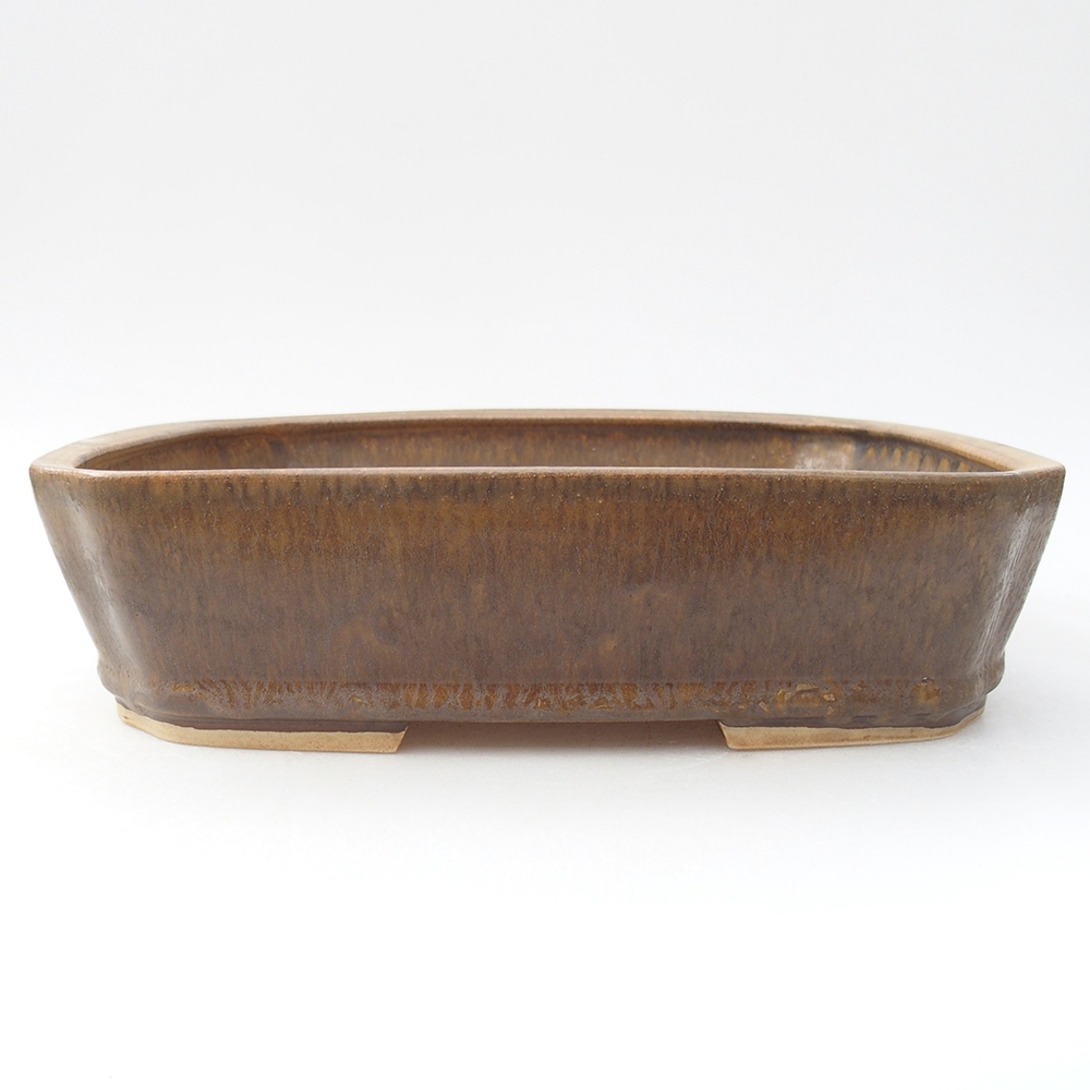 Keramik-Bonsaischale 24 x 21 x 6  cm, Farbe braun