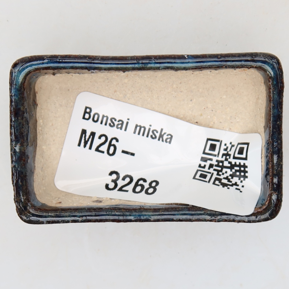 Keramik-Bonsai-Schale 5 x 3 x 2 cm, Farbe: Blau