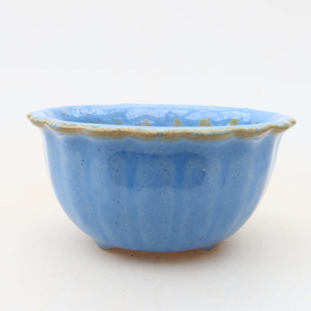 Keramik-Bonsai-Schale 7 x 7 x 4 cm, Farbe: Blau