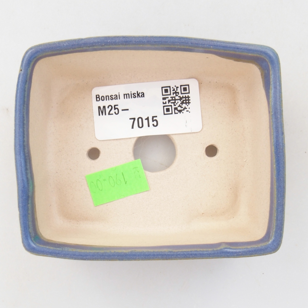 Bonsaischale aus Keramik 8,5 x 7 x 3,5 cm, Farbe blau