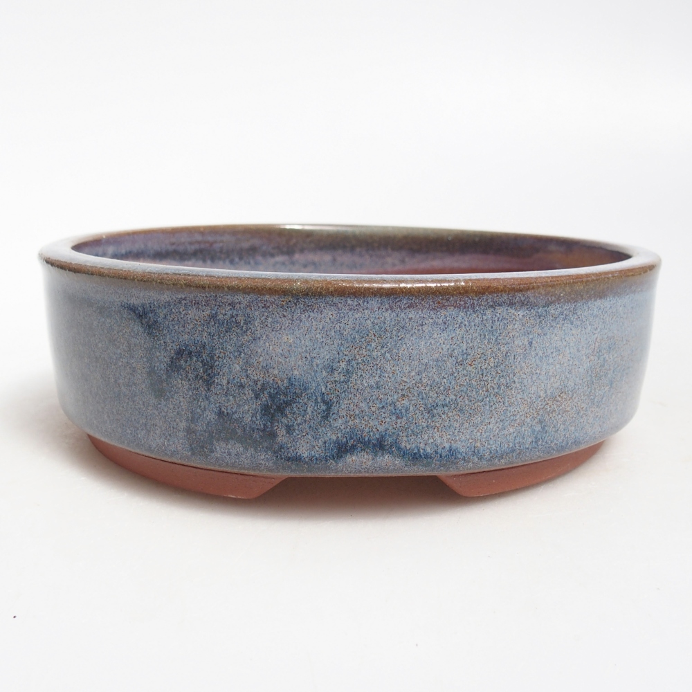 Bonsaischale aus Keramik 16 x 16 x 5 cm, Farbe blau