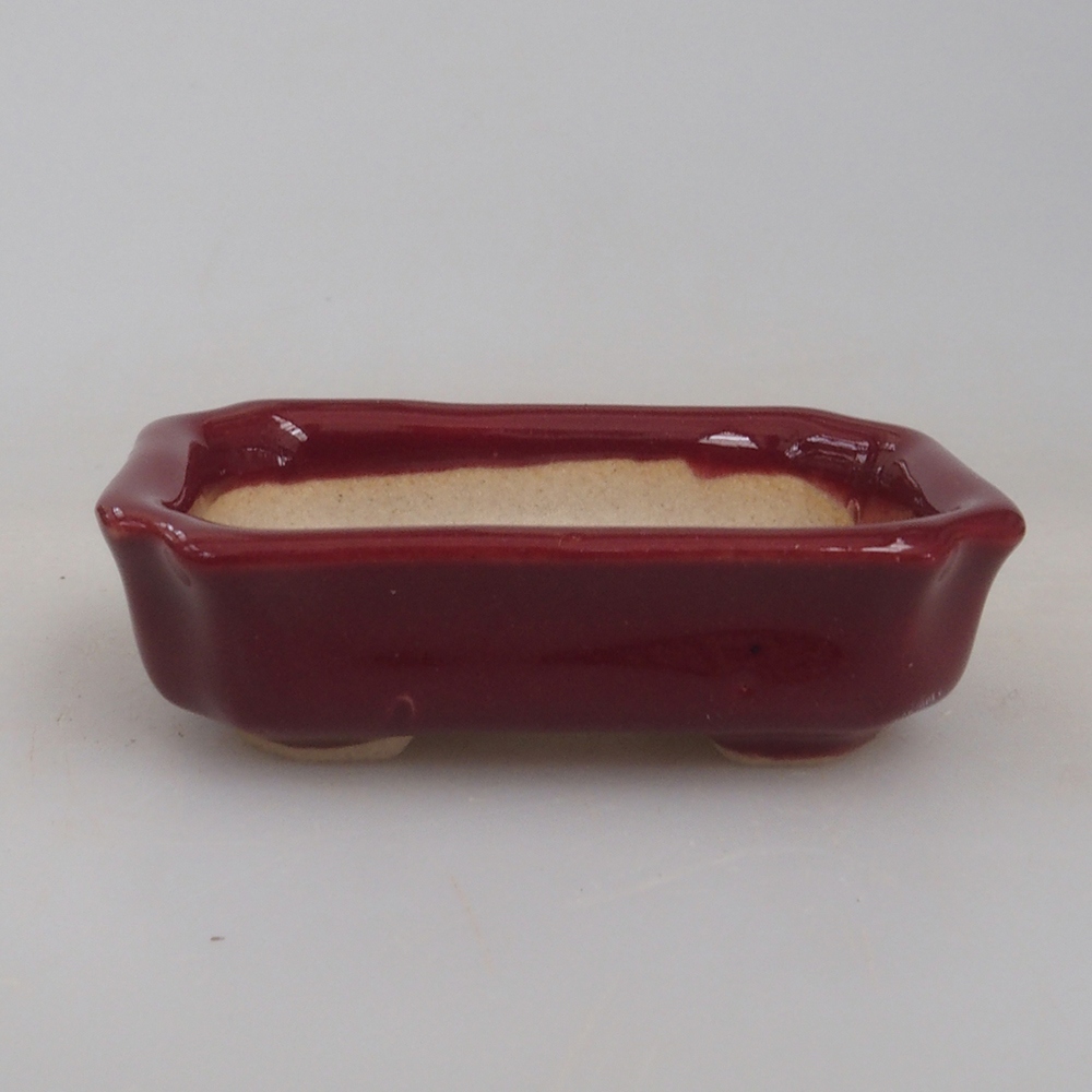 Mini-Bonsaischale 5,5 x 3,5 x 1,5 cm, Farbe Burgunder