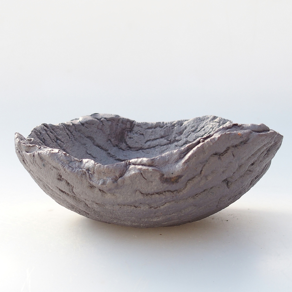 Keramikschale 15,5 x 14 x 6,5 cm , Metallic-Farbe